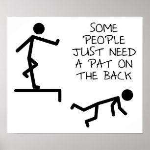 Pat op de rug Funny T-shirt Poster