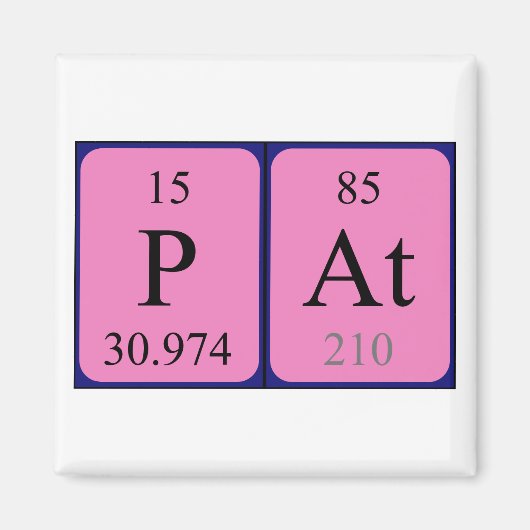 Pat periodieke lijstnaam magnet (Voorkant)