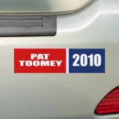 PAT-TOOMEY VOOR SENAAT BUMPERSTICKER (Op auto)