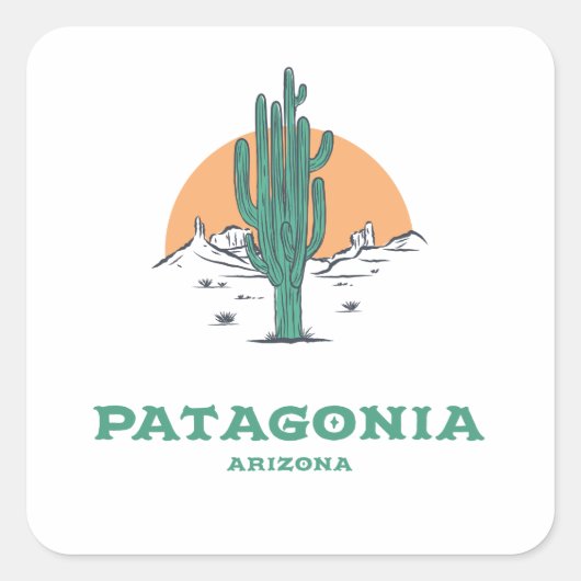 Patagonia - Arizona Vierkante Sticker (Voorkant)