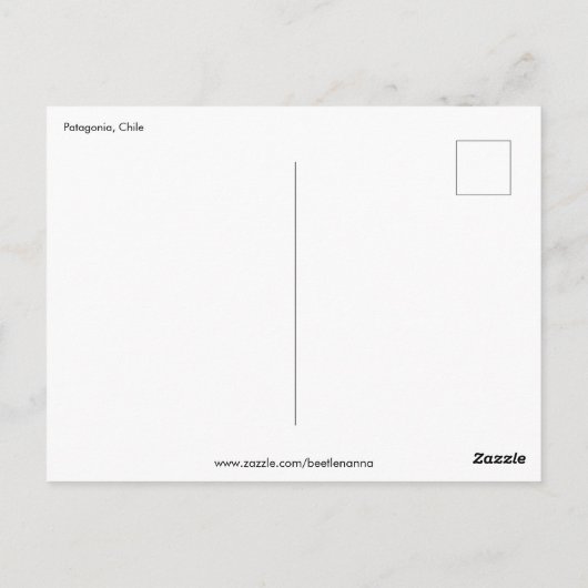 Patagonia Chili Penguin - Verticaal Briefkaart (Achterkant)