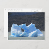 patagonia iceberg blauw briefkaart (Voorkant / Achterkant)