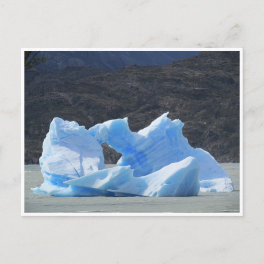 patagonia iceberg blauw briefkaart (Voorkant)