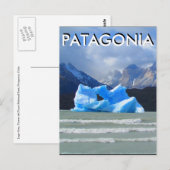 patagonia ijsberg grijs briefkaart (Voorkant / Achterkant)