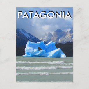 patagonia ijsberg grijs briefkaart
