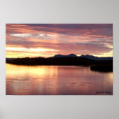 Patagonia Lake Sunset 1 Poster (Voorkant)