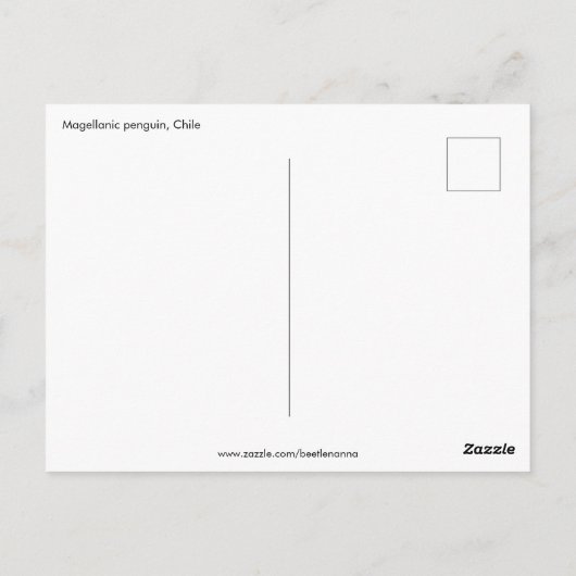 Patagonia Penguin Briefkaart (Achterkant)