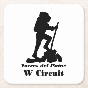 Patagonia - Torres del Paine - W Circuit - Hiking  Kartonnen Onderzetters