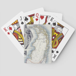 Patagonia, uit een reeks Wereldkaarten gepubliceer Pokerkaarten