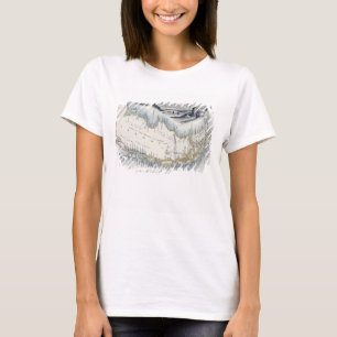 Patagonia, uit een reeks Wereldkaarten gepubliceer T-shirt