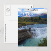 patagonia waterval briefkaart (Voorkant / Achterkant)