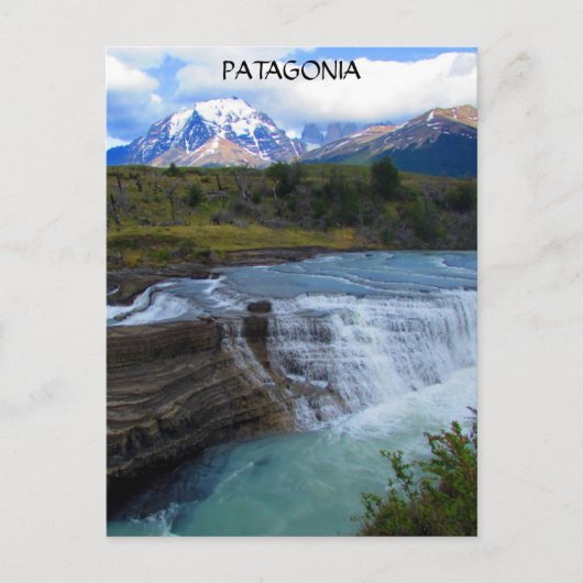 patagonia waterval briefkaart (Voorkant)