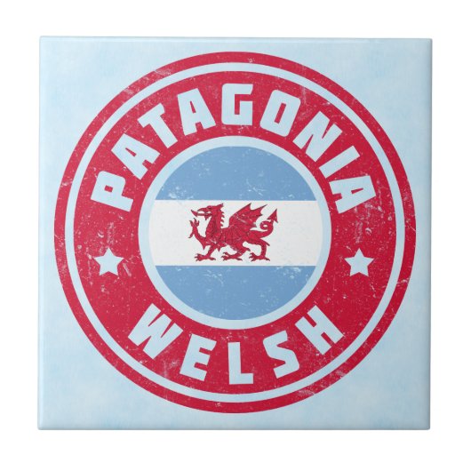 Patagonia Welsh Flag Ceramic Tile Tegeltje (Voorkant)