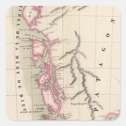 Patagonia, Zuid-Amerika 40 Vierkante Sticker (Voorkant)