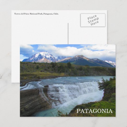 patagonië - bergwateren briefkaart (Voorkant / Achterkant)