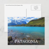 patagonisch meer briefkaart (Voorkant / Achterkant)