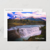 patagonische waterval briefkaart (Voorkant / Achterkant)