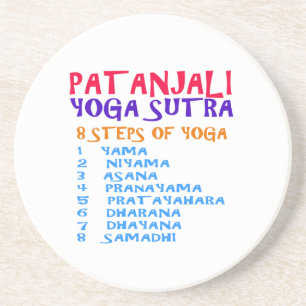 PATANJALI Yoga Sutra Compilatielijst Zandsteen Onderzetter