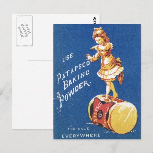 Patapsco Baking Powder vintage advertentie Briefkaart (Voorkant / Achterkant)