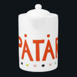 Påtår Teapot Theepot<br><div class="desc">Zweeds woord voor tweede kop koffie.</div>