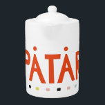 Påtår Teapot Theepot<br><div class="desc">Zweeds woord voor tweede kop koffie.</div>