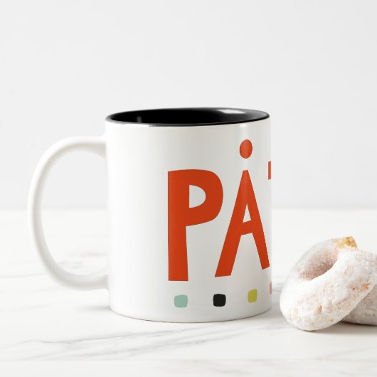 Påtår Two-Tone Coffee Mok (Met donut)