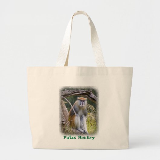 Patas Monkey Grote Tote Bag (Voorkant)