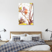 Patas zit in een boom canvas afdruk (Insitu (Slaapkamer))