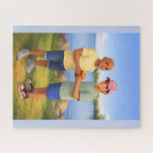 Patat delen bij het meer legpuzzel (Horizontaal)