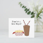 Patat en een milkshake briefkaart (Staand voorkant)