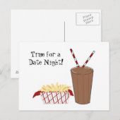 Patat en een milkshake briefkaart (Voorkant / Achterkant)