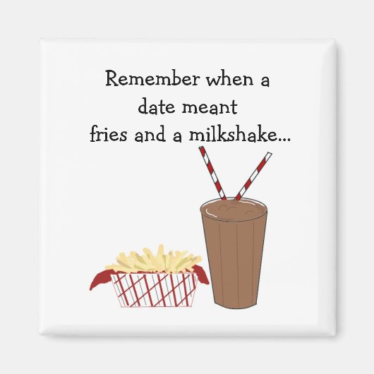 Patat en een milkshake magneet (Voorkant)