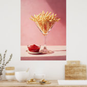 Patat met Ketchup Poster (Keuken)