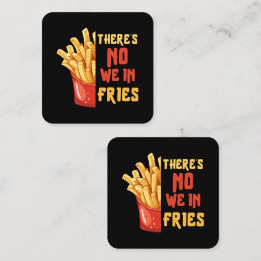 patat vierkante visitekaartje (Voorkant / Achterkant)