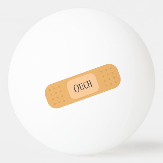 Patch bandaid gips ouch grappig tafeltennis pingpongbal (Voorkant)