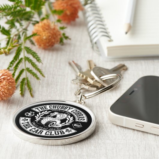 Patch Black 2-inch Sleutelhanger (Zijkant)
