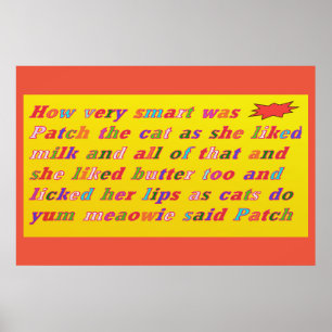 Patch de kat was een heel slim leuk ontwerp poster