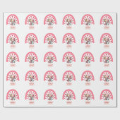 Patch Dog Doll, Schattige Hart Regenboog, Valentij Cadeaupapier (Vlak)