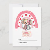 Patch-hondpop, Valentijnsdag in de klas voor kinde Feestdagenkaart (Voorkant)