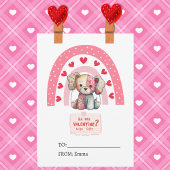 Patch-hondpop, Valentijnsdag in de klas voor kinde Feestdagenkaart