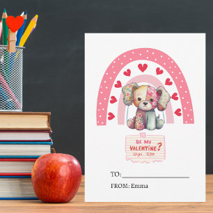 Patch-hondpop, Valentijnsdag voor kinderen in de k Feestdagenkaart