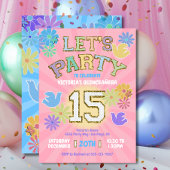 Patch Letter Verjaardag Quinceañera Let's Party Kaart