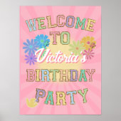 Patch Letter Verjaardagsfeest Preppy Hippie Welkom Poster (Voorkant)