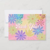 Patch Letter Verjaardagsfeest Retro Preppy Bedankt Kaart (Voorkant)