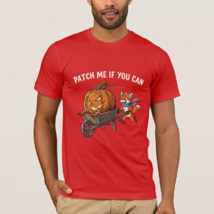 Patch Me als je kunt - Grappige Halloween Vos Pomp T-shirt
