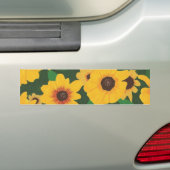 Patch of Yellow Sunflower op bumperstickers (Op auto)