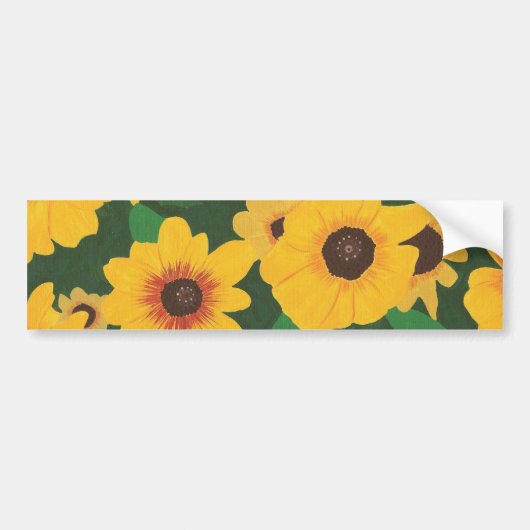 Patch of Yellow Sunflower op bumperstickers (Voorkant)