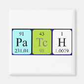 Patch periodieke table name magnet (Voorkant)