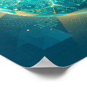 Patch Planet — AI-beveiligingspatch-kunstposter Poster (Hoek)