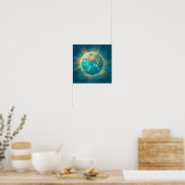 Patch Planet — AI-beveiligingspatch-kunstposter Poster (Keuken)